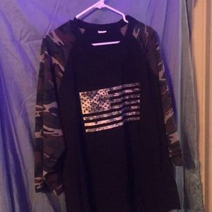 XL men’s camouflage,American flag shirt